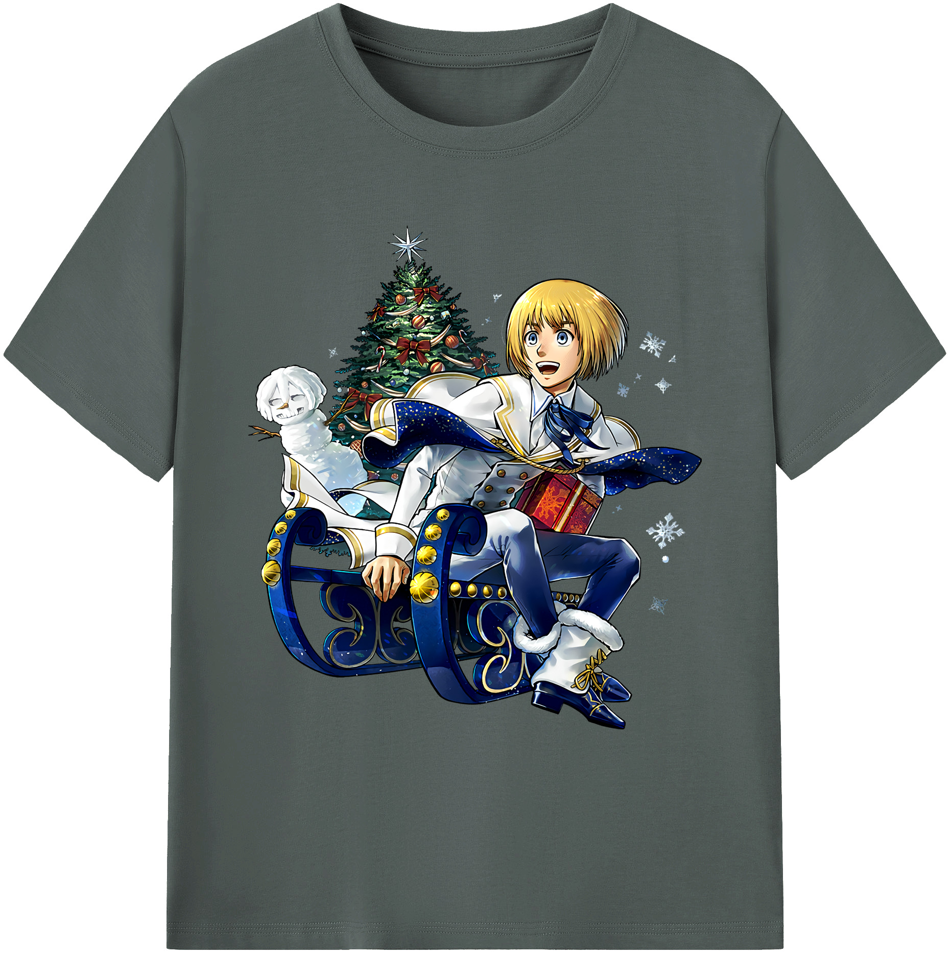 （画像用） 進撃の巨人 アルミン·アルレルト Attack on Titan Armin Arlert 綿100％ メンズ半袖Tシャツ｜肌触りやわらか＆通気性